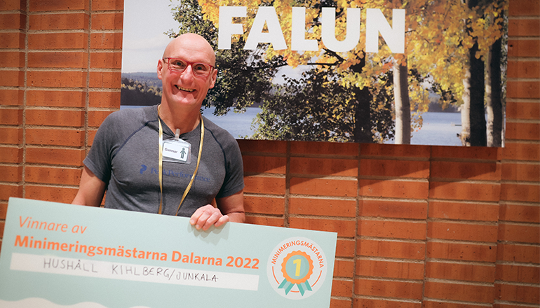 Vinnare i kommunkampen Dalarna 2022 är hushållet Kihlberg/Junkala. På bilden ser vi Gunnar Kihlberg.