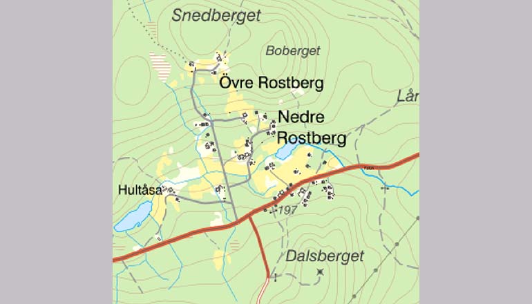 Karta över Rostberg, Vill du veta mer detaljer kan du ringa vår kundtjänst
