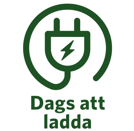 Dags att ladda är ikonen för publika laddstationer i Falun och Borlänge
