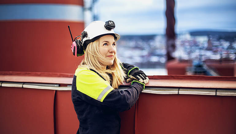 Ida Christensen som jobbar på Kraftvärmeverket