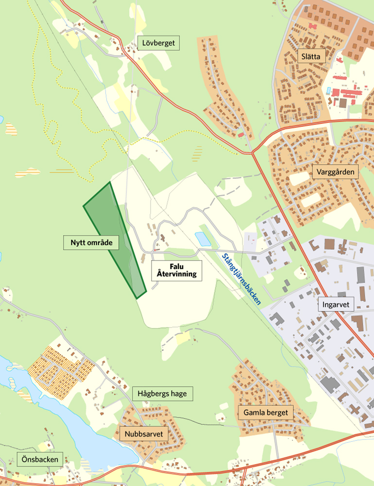 bilden visar en karta över Ingarvet och även en markering över det aktuella området